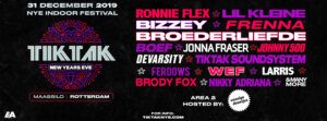TIKTAK NYE Line-up Rotterdam