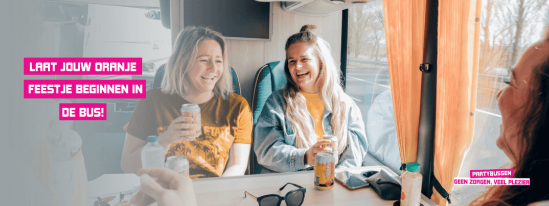 Laat jouw oranje feestje beginnen in de bus!