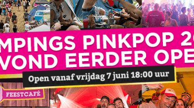 Camping Pinkpop al op vrijdag open