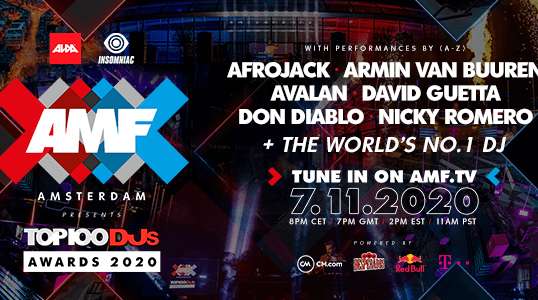 AMF presenteert Top 100 DJs Awards 2020