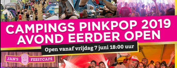 Camping Pinkpop al op vrijdag open
