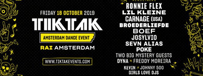 Line-up van TIKTAK ADE editie bekend