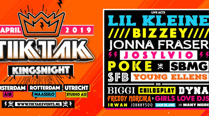 Line-up voor drie steden TIKTAK Kingsnight bekend