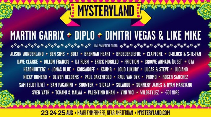 Volledige line-up Mysteryland bekend