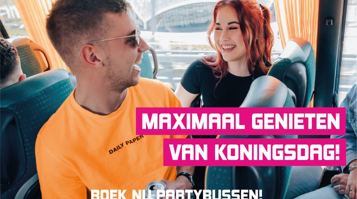 Maximaal genieten van Koningsdag? Boek nu jouw Partybus